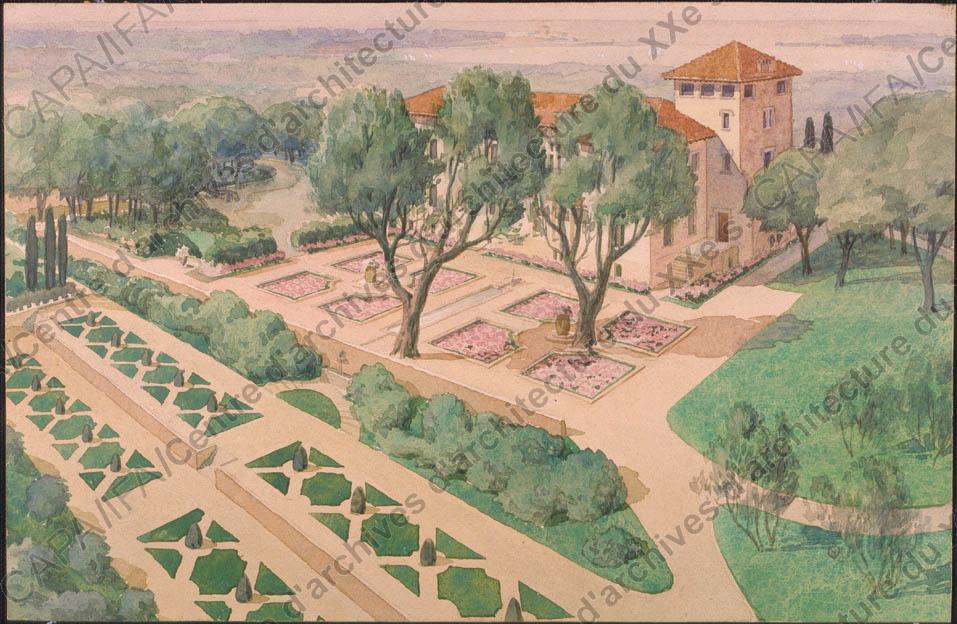 1921-1924. Restauration et aménagement des jardins du Château de Bellevue, Ramonville-Saint-Agne